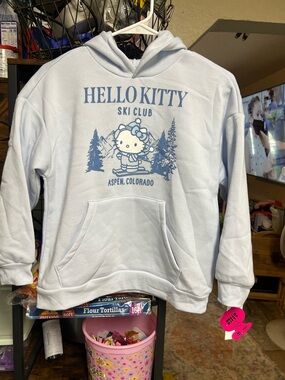 Hello Kitty Light Blue Ski Club Hoodie - Aspen, Colorado